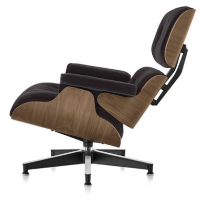 Eames Lounge Chair with Ottoman in Mohair Supreme