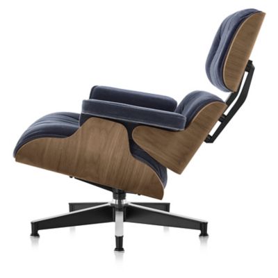 Eames Lounge Chair with Ottoman in Mohair Supreme