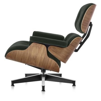 Eames Lounge Chair with Ottoman in Mohair Supreme