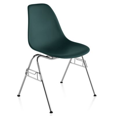 Eames Molded Plastic Side Chair With Stacking Base