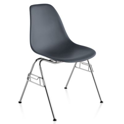 Eames Molded Plastic Side Chair With Stacking Base