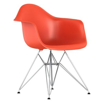 Eames Molded Plastic Armchair With Wire Base