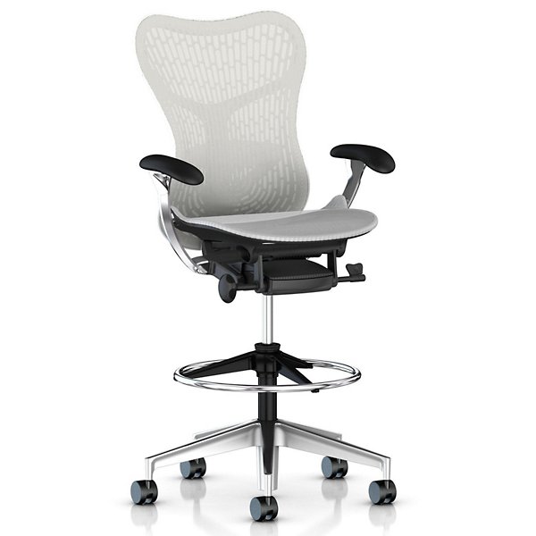 Mirra 2 Office Stool, Butterfly Back with Adjustable Arms - Lumbar Support