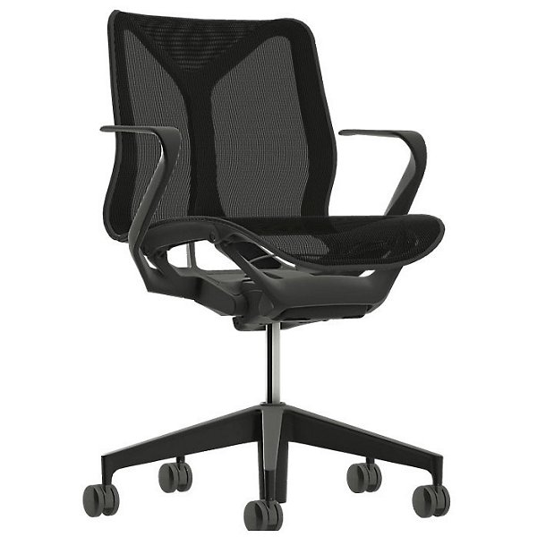 Cosm Low Back Chair with Fixed Arms