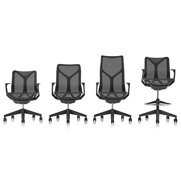 Cosm High Back Chair with Fixed Arms