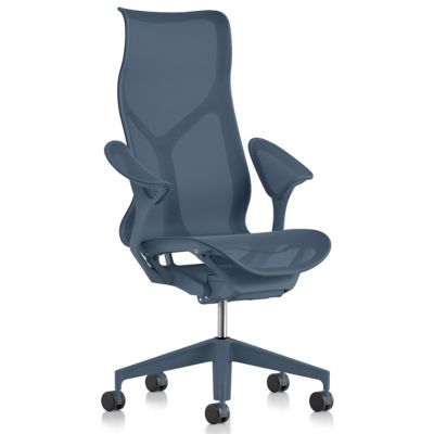 Cosm High Back Chair with Leaf Arms