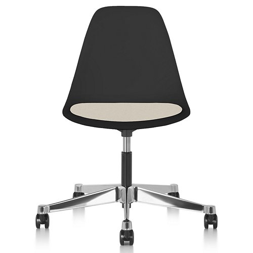 Eames Molded Plastic Task Chair with Upholstered Seat Pad