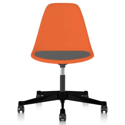 Eames Molded Plastic Task Chair with Upholstered Seat Pad