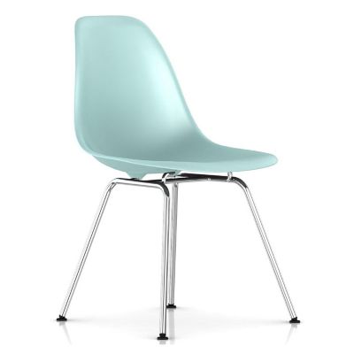 Eames Molded Plastic Side Chair(Sky Base/Chrm/8654)-OPEN BOX