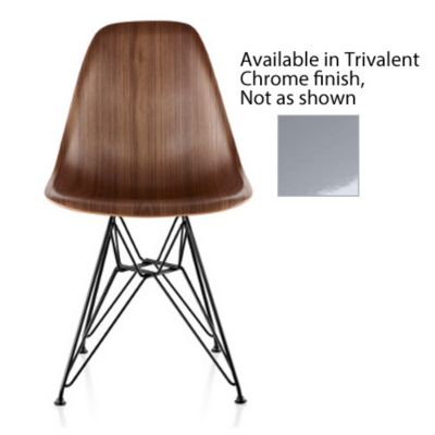 Eames Molded Wood Side Chair w/ Wire Base(Chrome) - OPEN BOX