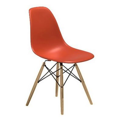Eames Molded Plastic Side Chair with Dowel-Leg Bases