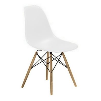Eames Molded Plastic Side Chair with Dowel-Leg Bases