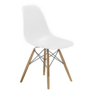 Eames Molded Plastic Side Chair with Dowel-Leg Bases