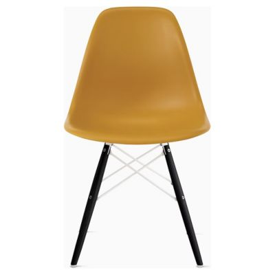 Eames Molded Plastic Side Chair with Dowel-Leg Bases