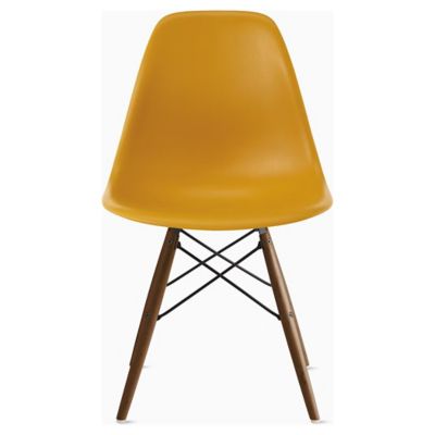 Eames Molded Plastic Side Chair with Dowel-Leg Bases