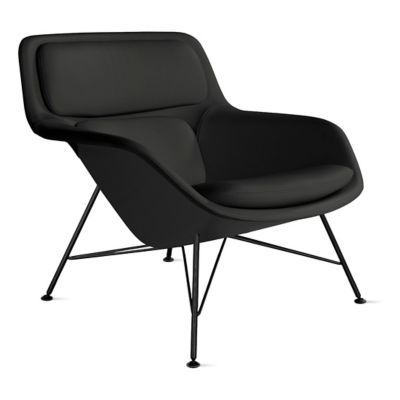 Striad Lounge Low Back Chair, Wire Base