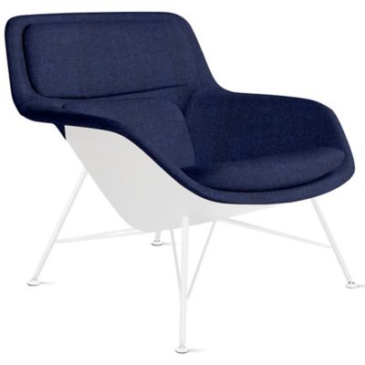 Striad Lounge Low Back Chair, Wire Base