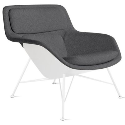 Striad Lounge Low Back Chair, Wire Base