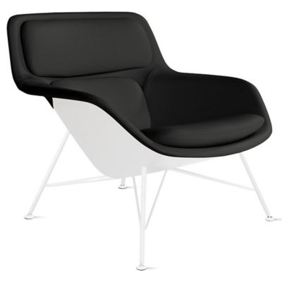 Striad Lounge Low Back Chair, Wire Base
