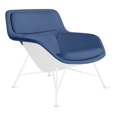 Striad Lounge Low Back Chair, Wire Base