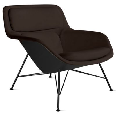 Striad Lounge Low Back Chair, Wire Base