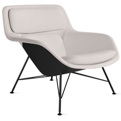 Striad Lounge Low Back Chair, Wire Base