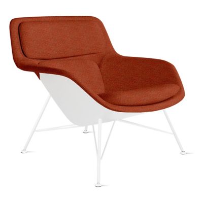 Striad Lounge Low Back Chair, Wire Base