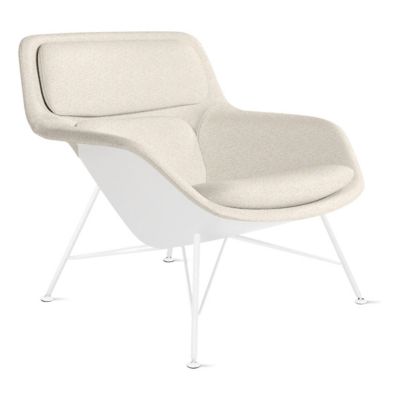 Striad Lounge Low Back Chair, Wire Base