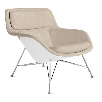 Striad Lounge Low Back Chair, Wire Base