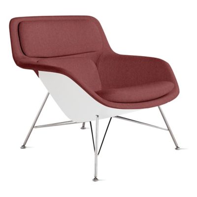 Striad Lounge Low Back Chair, Wire Base