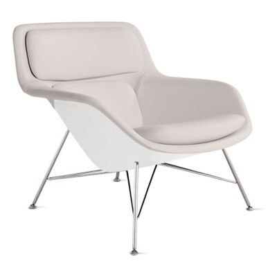 Striad Lounge Low Back Chair, Wire Base