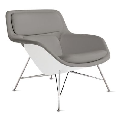 Striad Lounge Low Back Chair, Wire Base