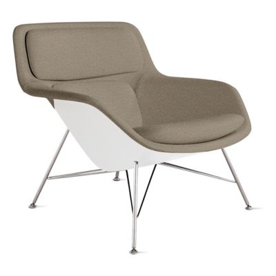 Striad Lounge Low Back Chair, Wire Base