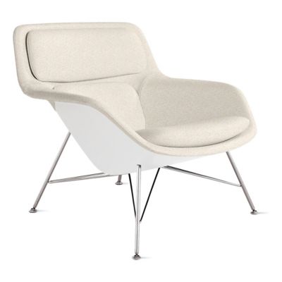 Striad Lounge Low Back Chair, Wire Base