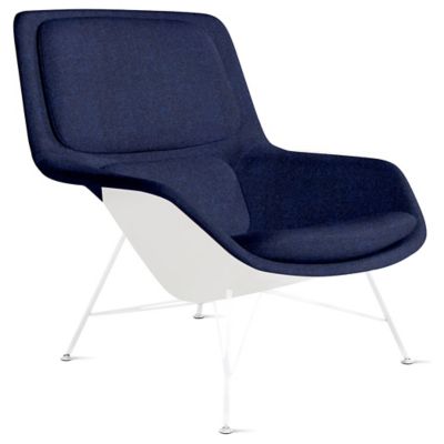 Striad Lounge Mid Back Chair, Wire Base