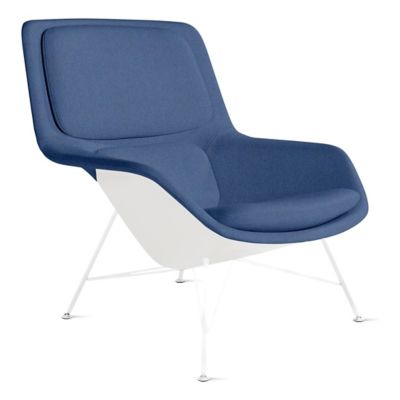 Striad Lounge Mid Back Chair, Wire Base