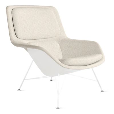 Striad Lounge Mid Back Chair, Wire Base