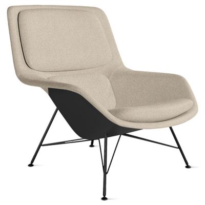 Striad Lounge Mid Back Chair, Wire Base
