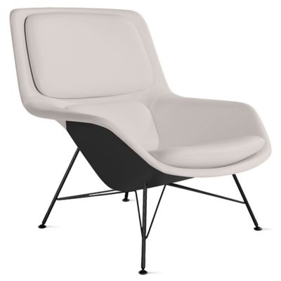 Striad Lounge Mid Back Chair, Wire Base