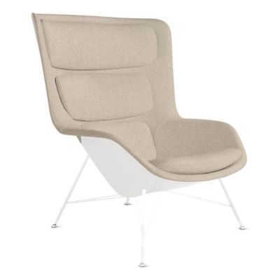 Striad Lounge High Back Chair, Wire Base