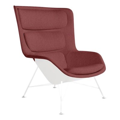 Striad Lounge High Back Chair, Wire Base