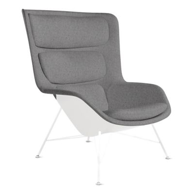 Striad Lounge High Back Chair, Wire Base