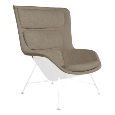 Striad Lounge High Back Chair, Wire Base