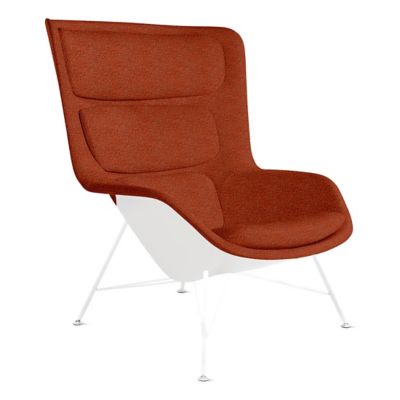 Striad Lounge High Back Chair, Wire Base