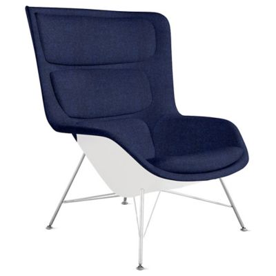 Striad Lounge High Back Chair, Wire Base