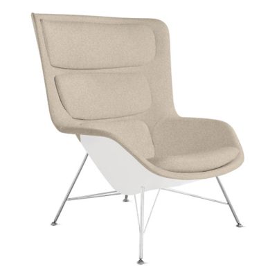 Striad Lounge High Back Chair, Wire Base
