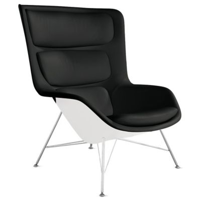 Striad Lounge High Back Chair, Wire Base