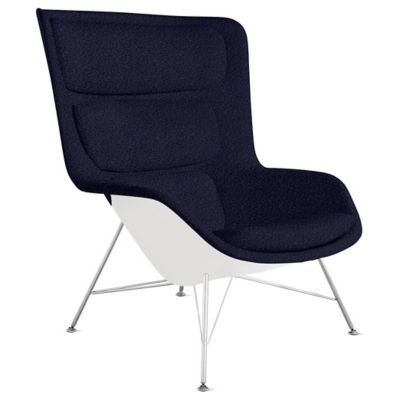 Striad Lounge High Back Chair, Wire Base