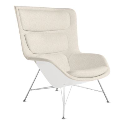 Striad Lounge High Back Chair, Wire Base