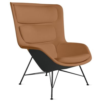Striad Lounge High Back Chair, Wire Base